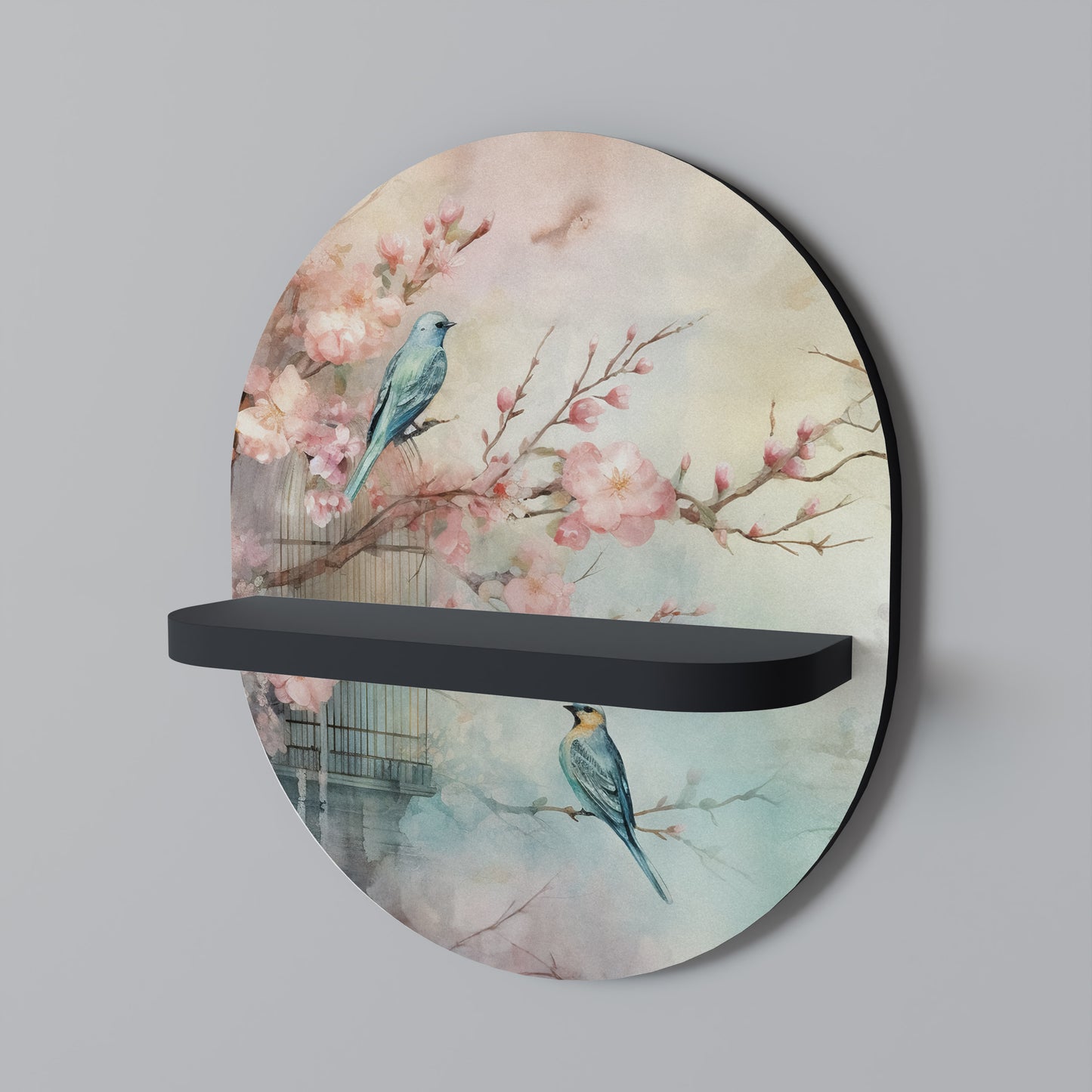 CHERRY BIRDSONG Dekoratives Wandregal