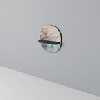 CHERRY BIRDSONG Ovales Kunstregal in Schwarz