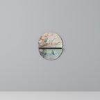 CHERRY BIRDSONG Ovales Kunstregal in Schwarz