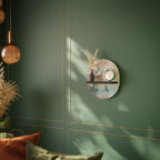 CHERRY BIRDSONG Ovales Kunstregal in Schwarz