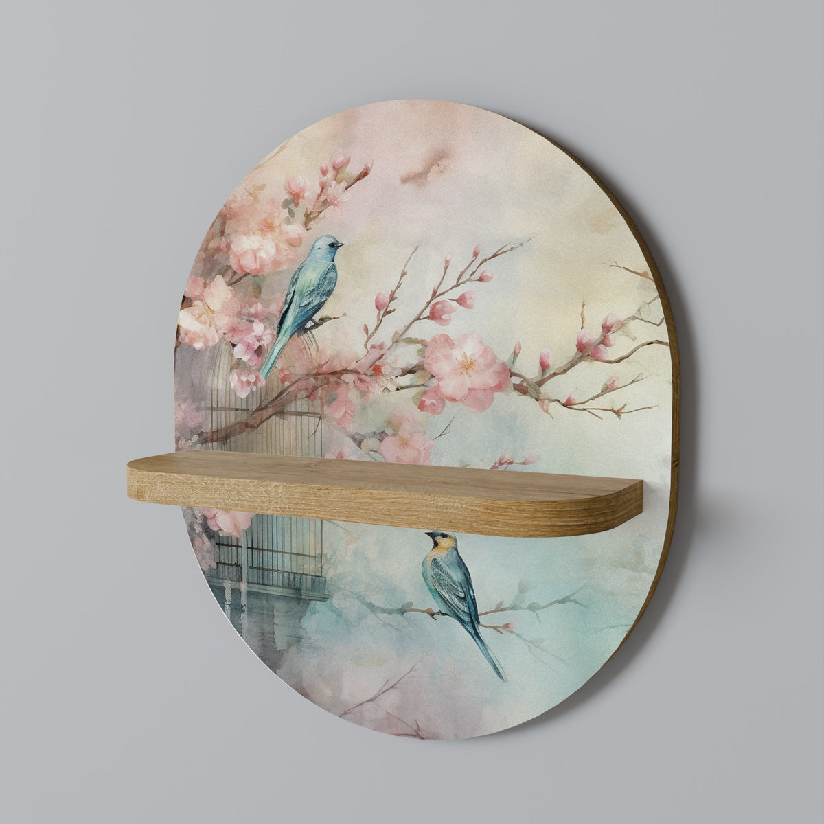 CHERRY BIRDSONG Dekoratives Wandregal