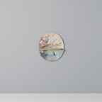 CHERRY BIRDSONG Oval Art Shelf In Oak Effect