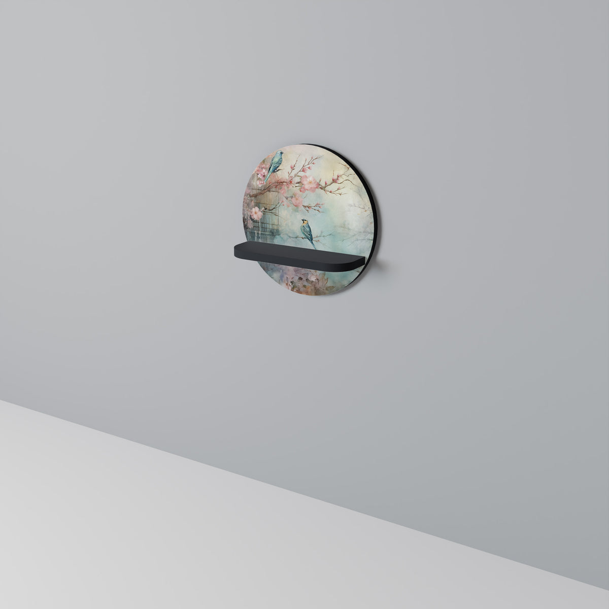 CHERRY BIRDSONG Dekoratives Wandregal