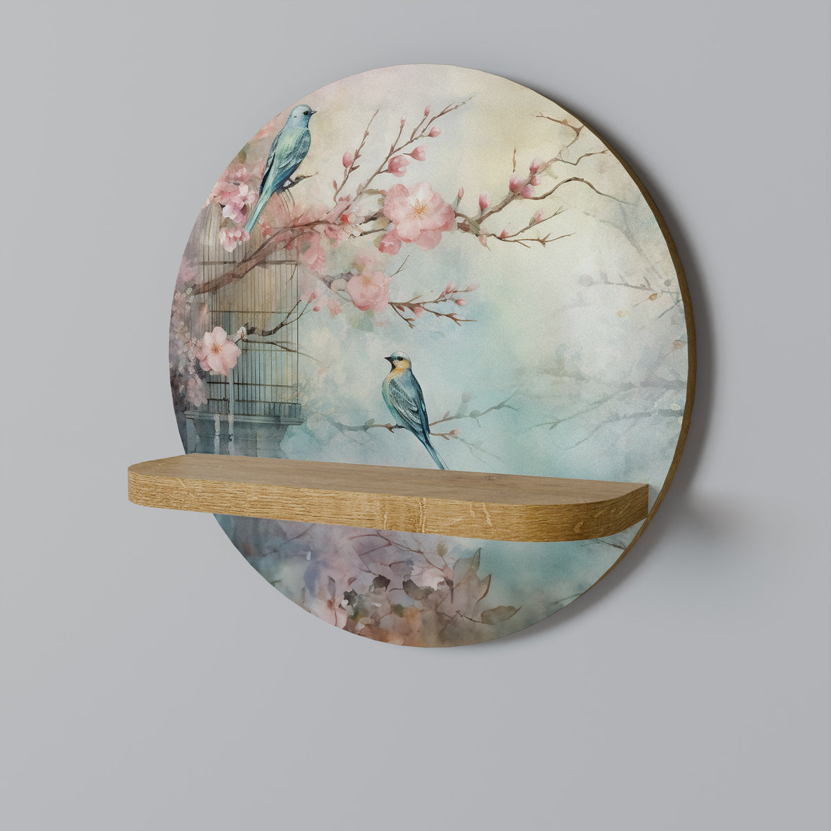 CHERRY BIRDSONG Dekoratives Wandregal