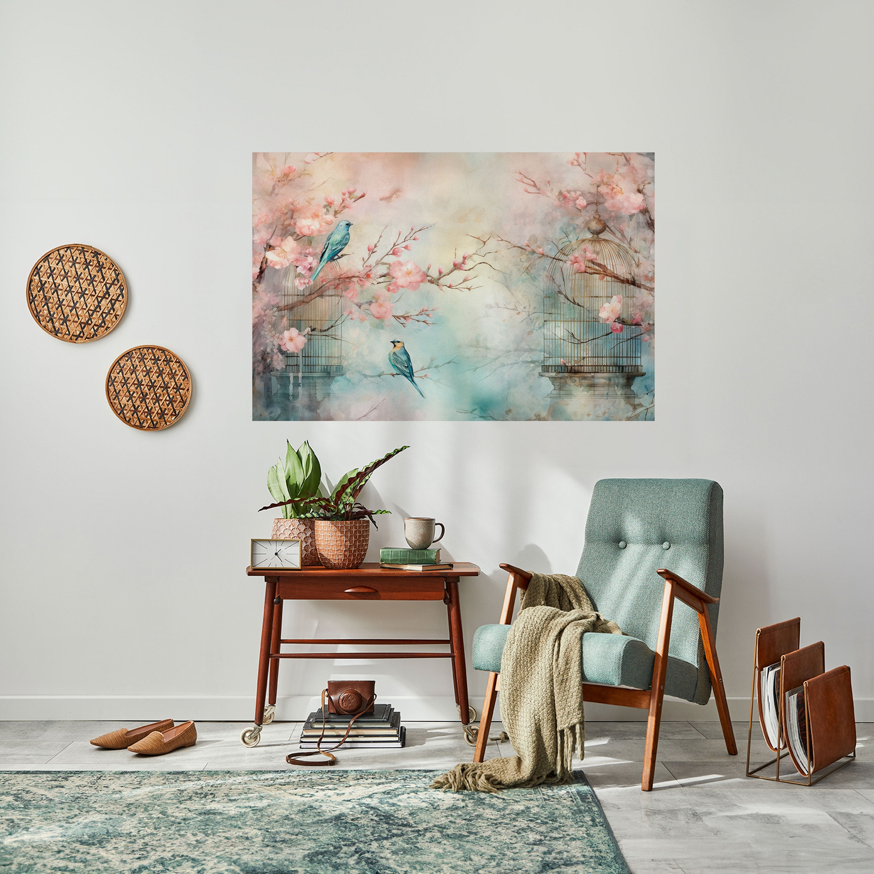 CHERRY BIRDSONG Horizontales Poster zum Abziehen und Aufkleben