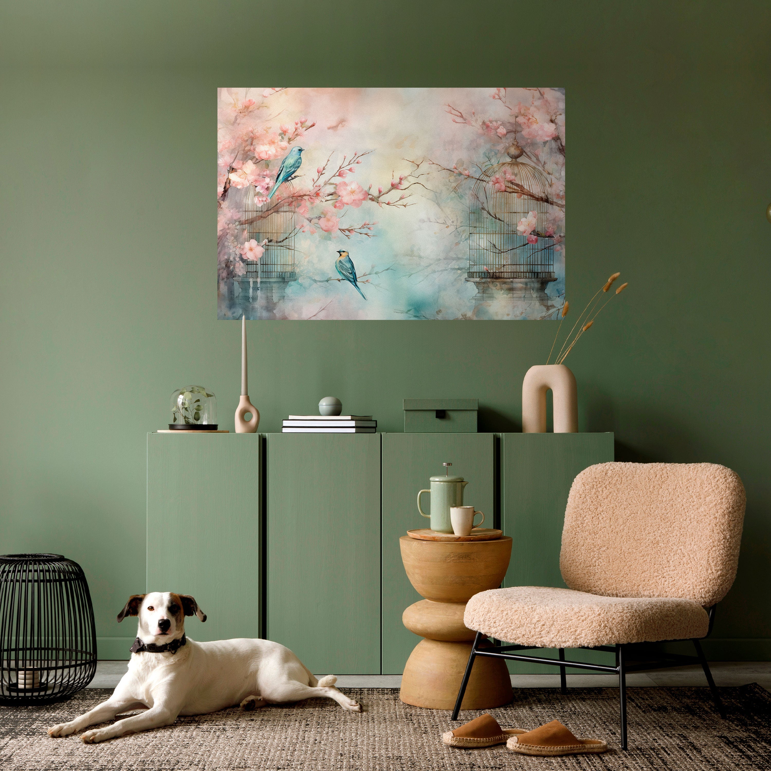 CHERRY BIRDSONG Horizontales Poster zum Abziehen und Aufkleben