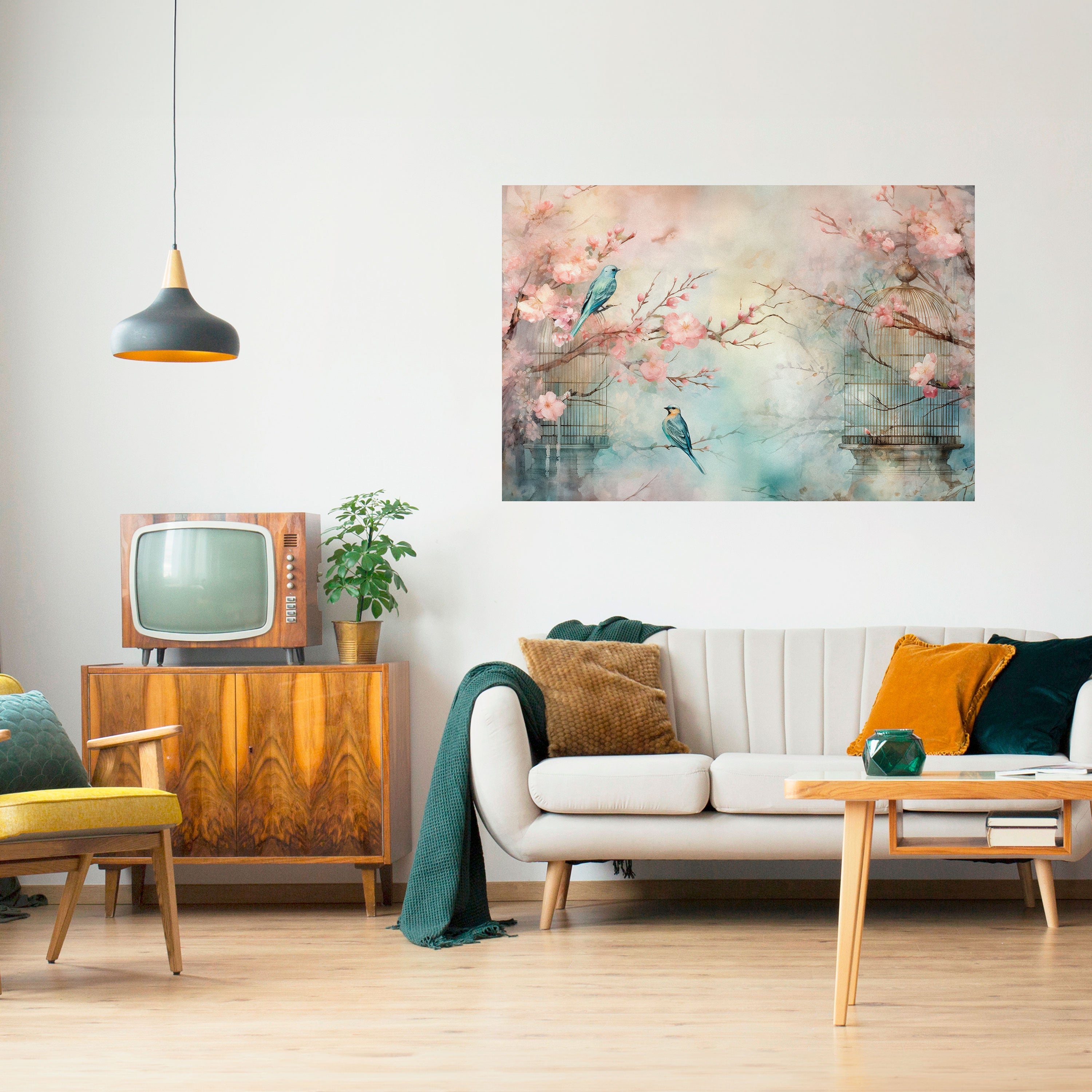 CHERRY BIRDSONG Horizontales Poster zum Abziehen und Aufkleben