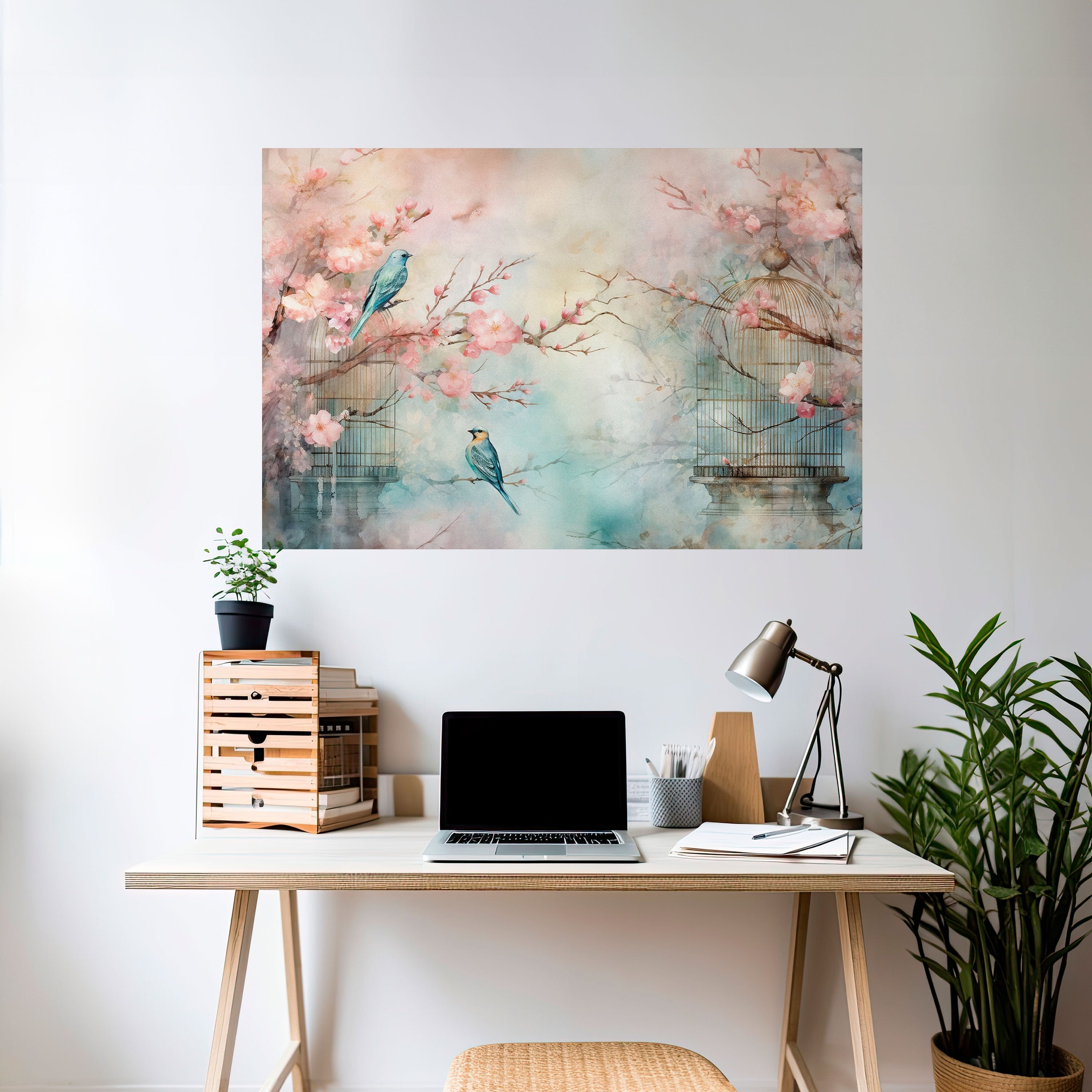 CHERRY BIRDSONG Horizontales Poster zum Abziehen und Aufkleben