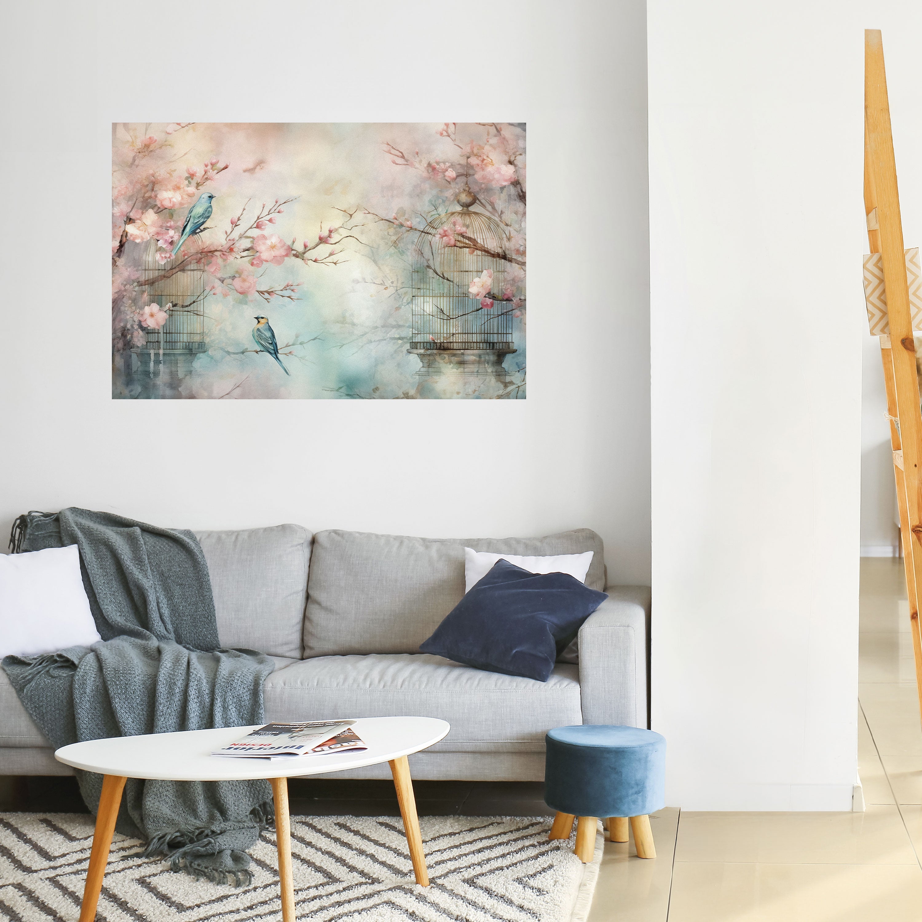 CHERRY BIRDSONG Horizontales Poster zum Abziehen und Aufkleben