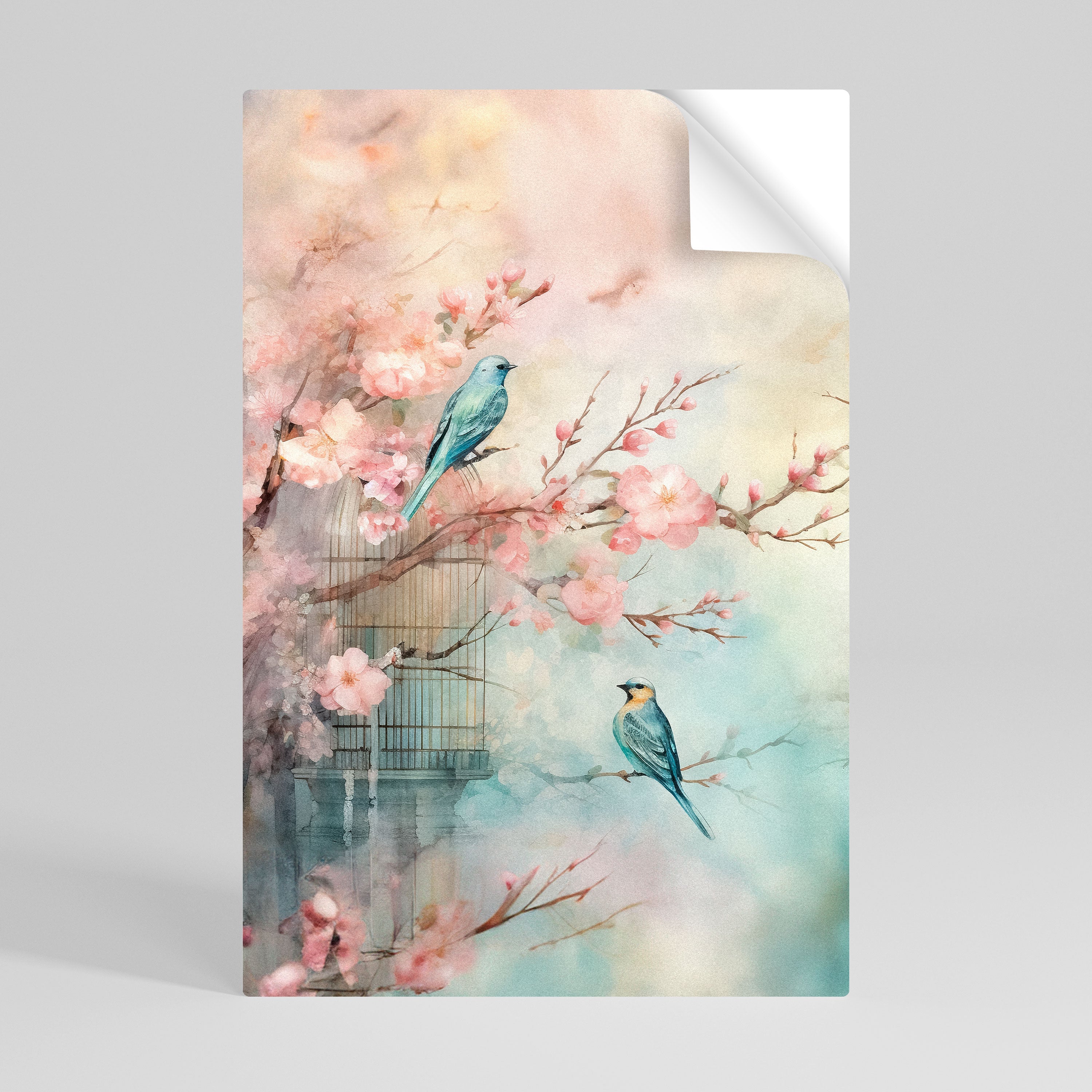 CHERRY BIRDSONG Vertikales Poster zum Abziehen und Aufkleben