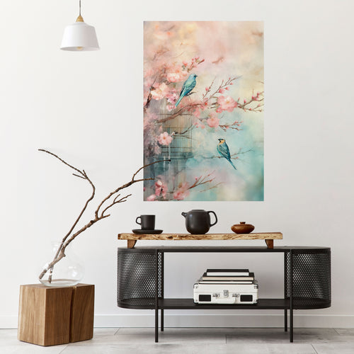 CHERRY BIRDSONG Selbstklebendes Poster - Hochformat