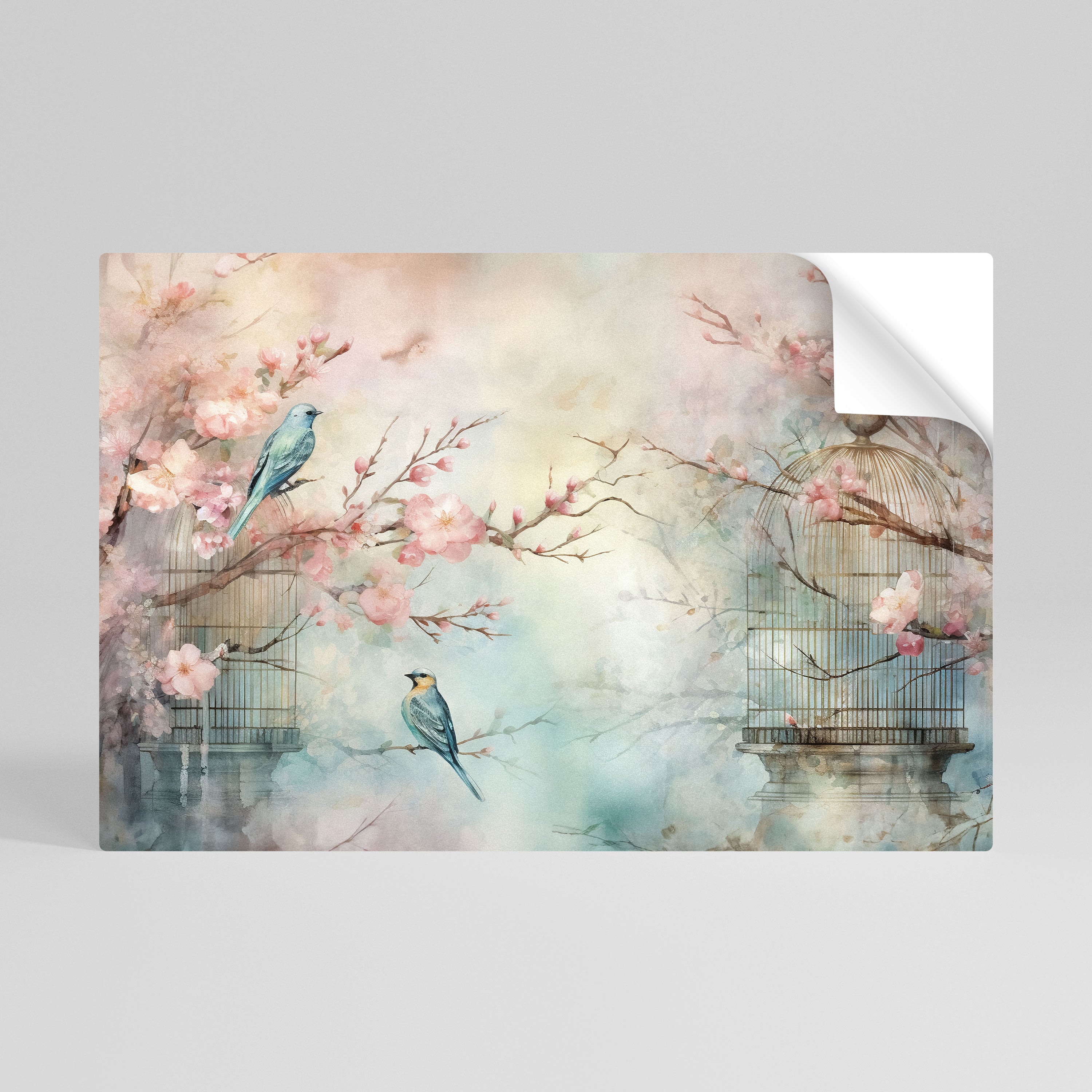 CHERRY BIRDSONG Selbstklebendes Horizontal-Poster