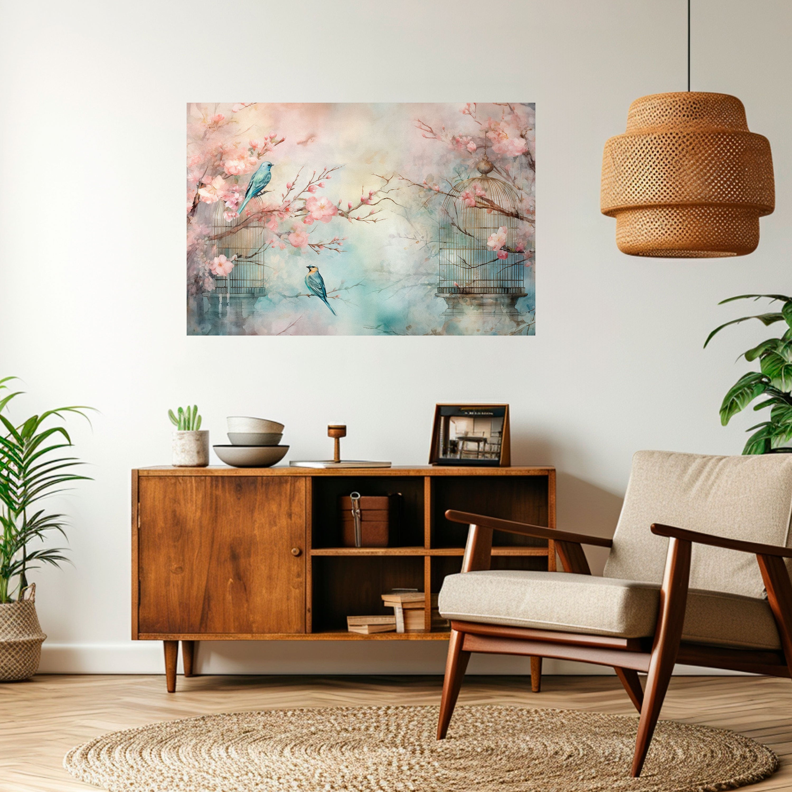 CHERRY BIRDSONG Horizontales Poster zum Abziehen und Aufkleben