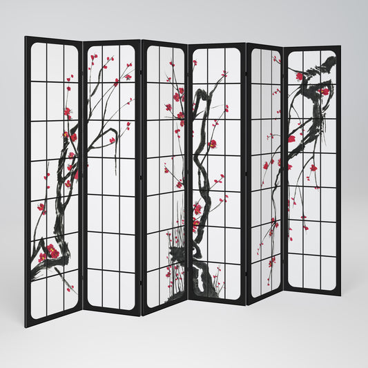 JAPANESE BLOSSOMS 6-teiliger Paravent
