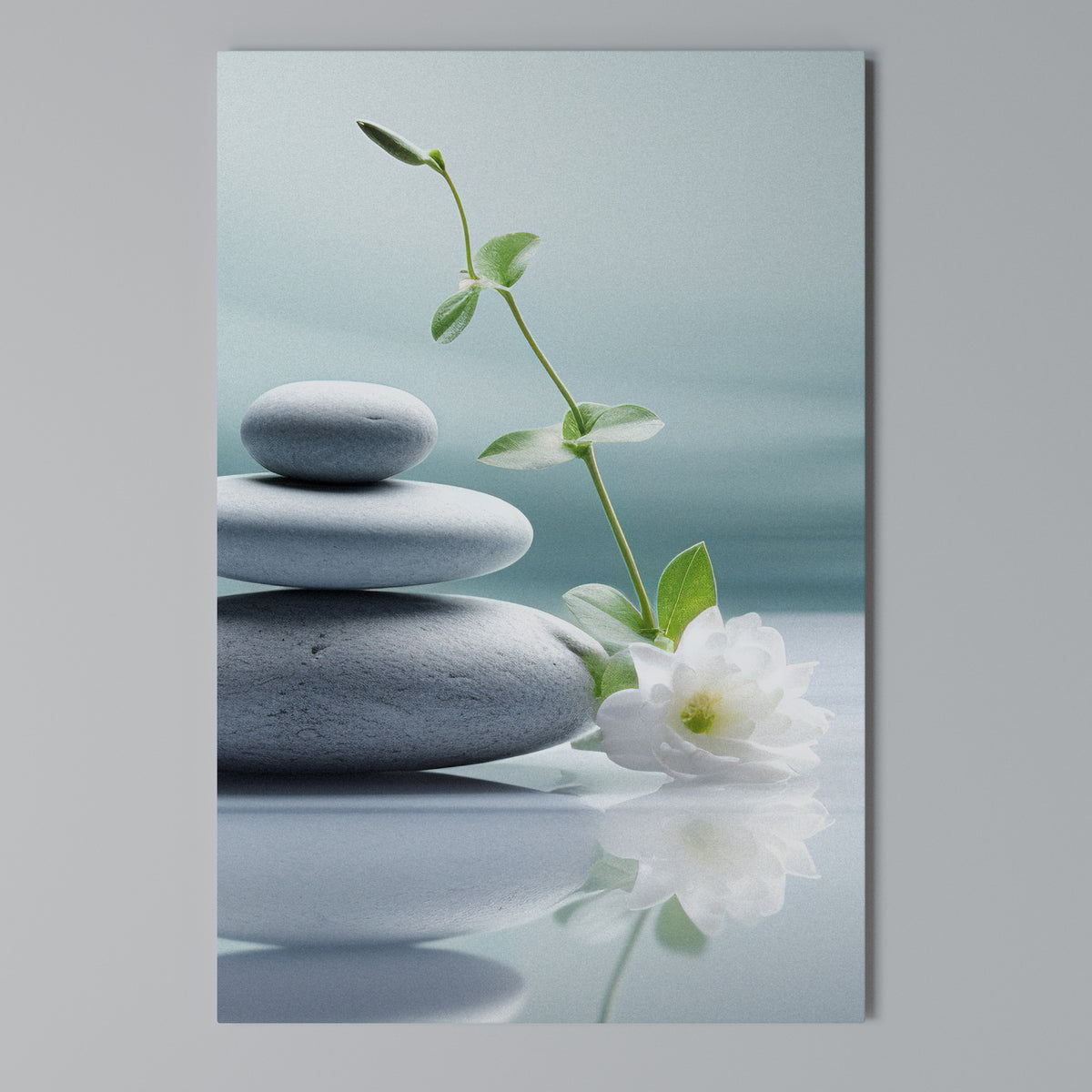 TRANQUIL STONE BALANCE Vertical Canvas Print