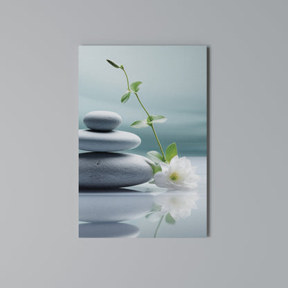 TRANQUIL STONE BALANCE Vertical Canvas Print