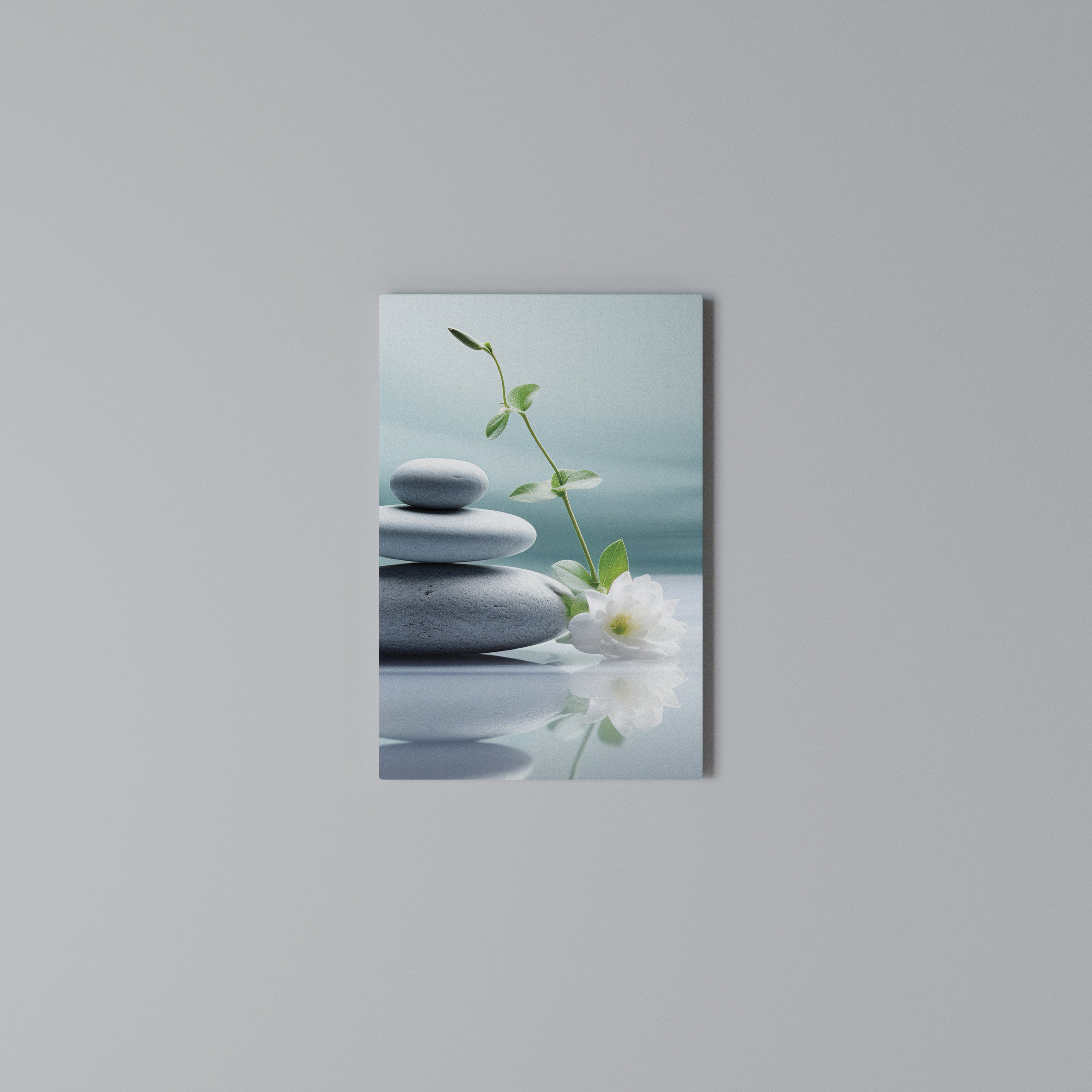 TRANQUIL STONE BALANCE Vertical Canvas Print