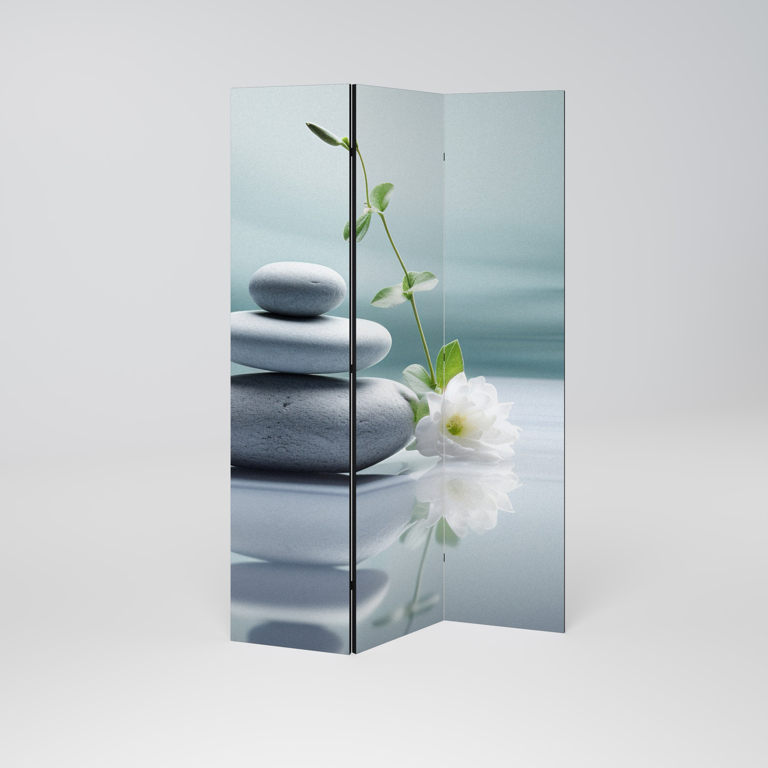 TRANQUIL STONE BALANCE Dekorativer 3-teiliger Raumteiler
