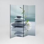 TRANQUIL STONE BALANCE Dekorativer Paravent - 4-teilig