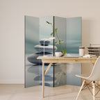 TRANQUIL STONE BALANCE Dekorativer Paravent - 4-teilig