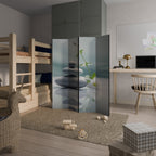 TRANQUIL STONE BALANCE Dekorativer Paravent - 4-teilig