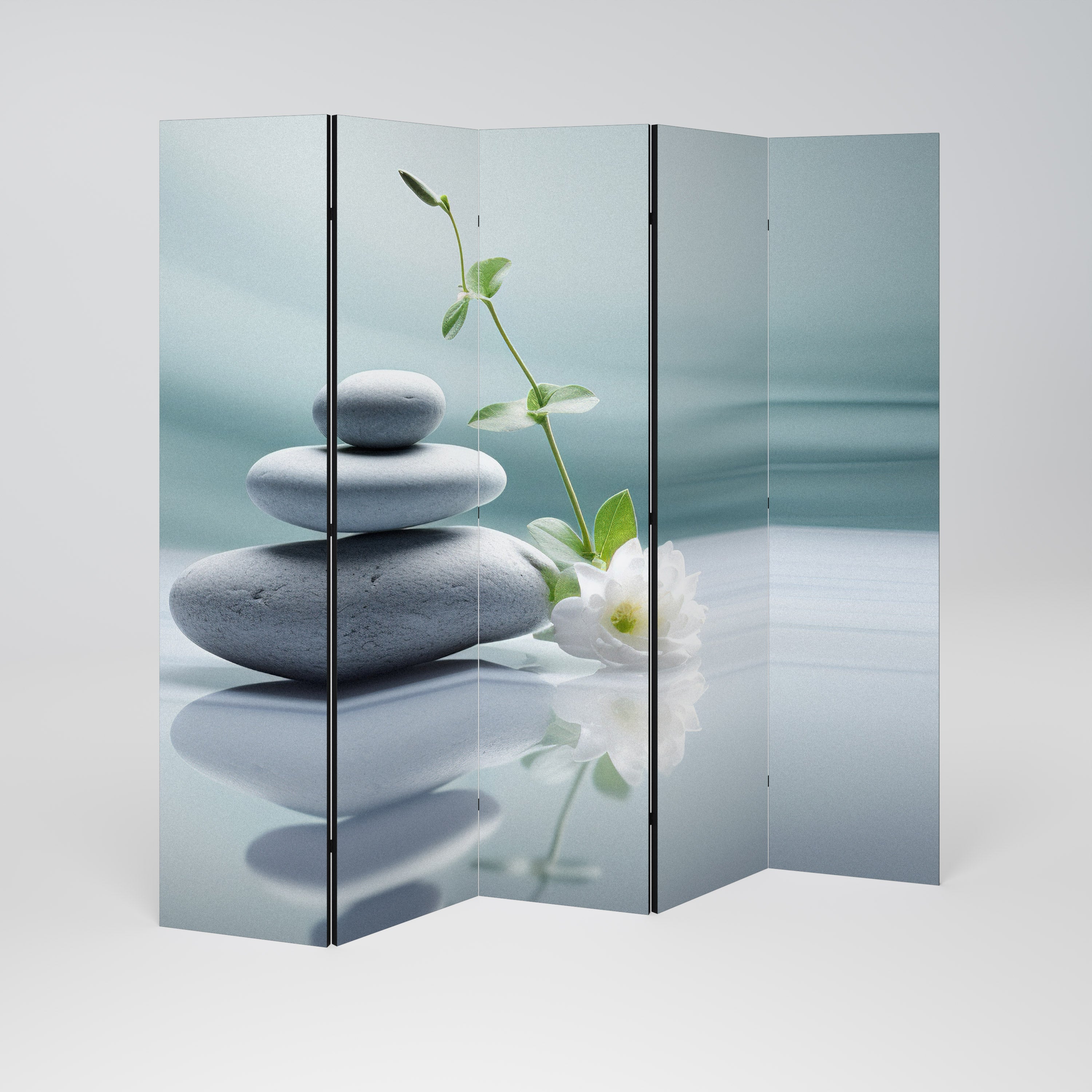TRANQUIL STONE BALANCE Dekorativer 5-teiliger Raumteiler
