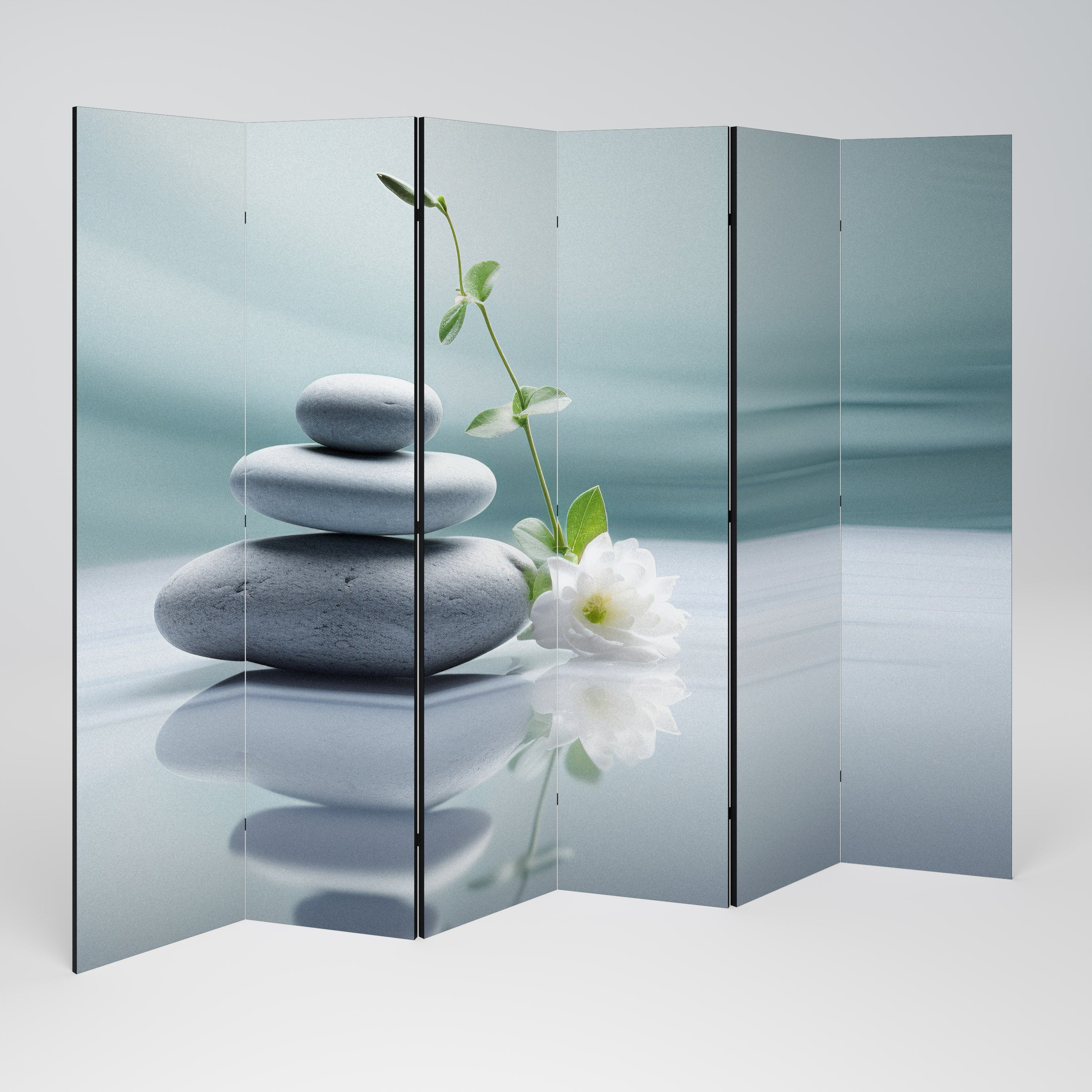 TRANQUIL STONE BALANCE Dekorativer 6-teiliger Raumteiler