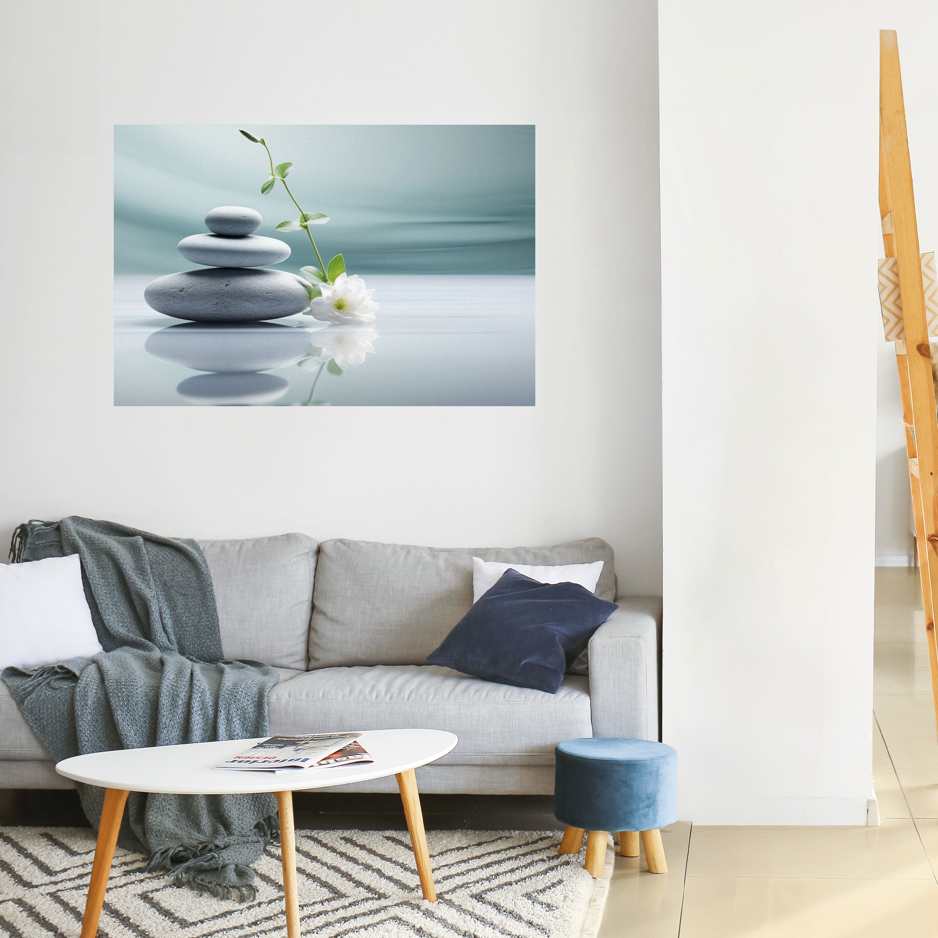 TRANQUIL STONE BALANCE Horizontales Poster zum Abziehen und Aufkleben