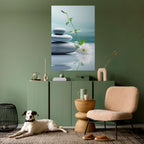 TRANQUIL STONE BALANCE Selbstklebendes Poster - Hochformat