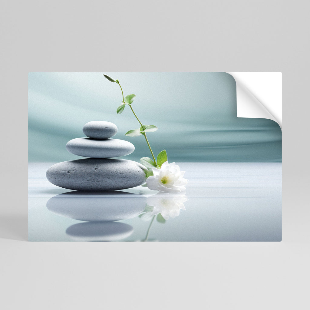 TRANQUIL STONE BALANCE Horizontales Poster zum Abziehen und Aufkleben