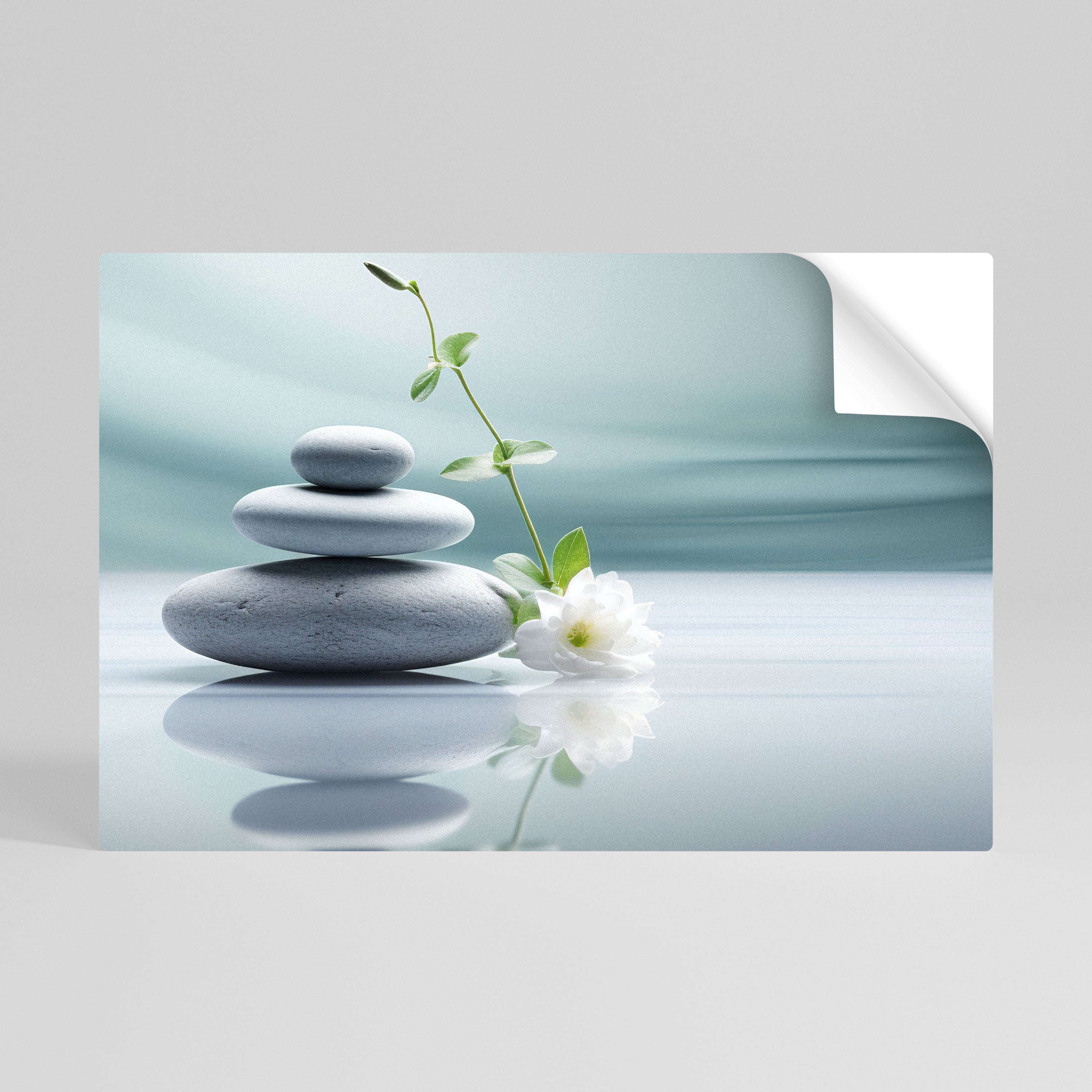 TRANQUIL STONE BALANCE Horizontales Poster zum Abziehen und Aufkleben