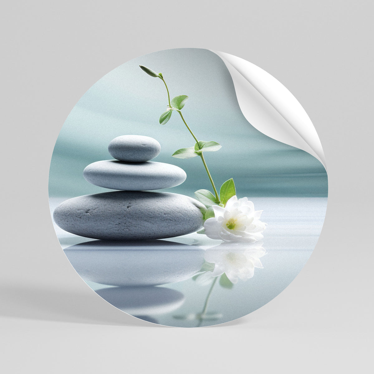 TRANQUIL STONE BALANCE Runder Wandsticker zum Abziehen und Aufkleben