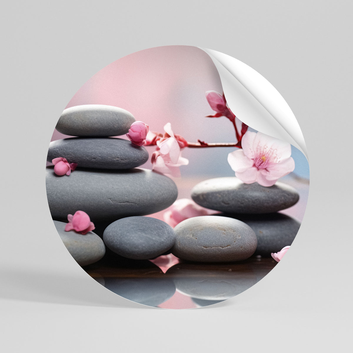 BALANCE OF NATURE Runder Wandsticker zum Abziehen und Aufkleben
