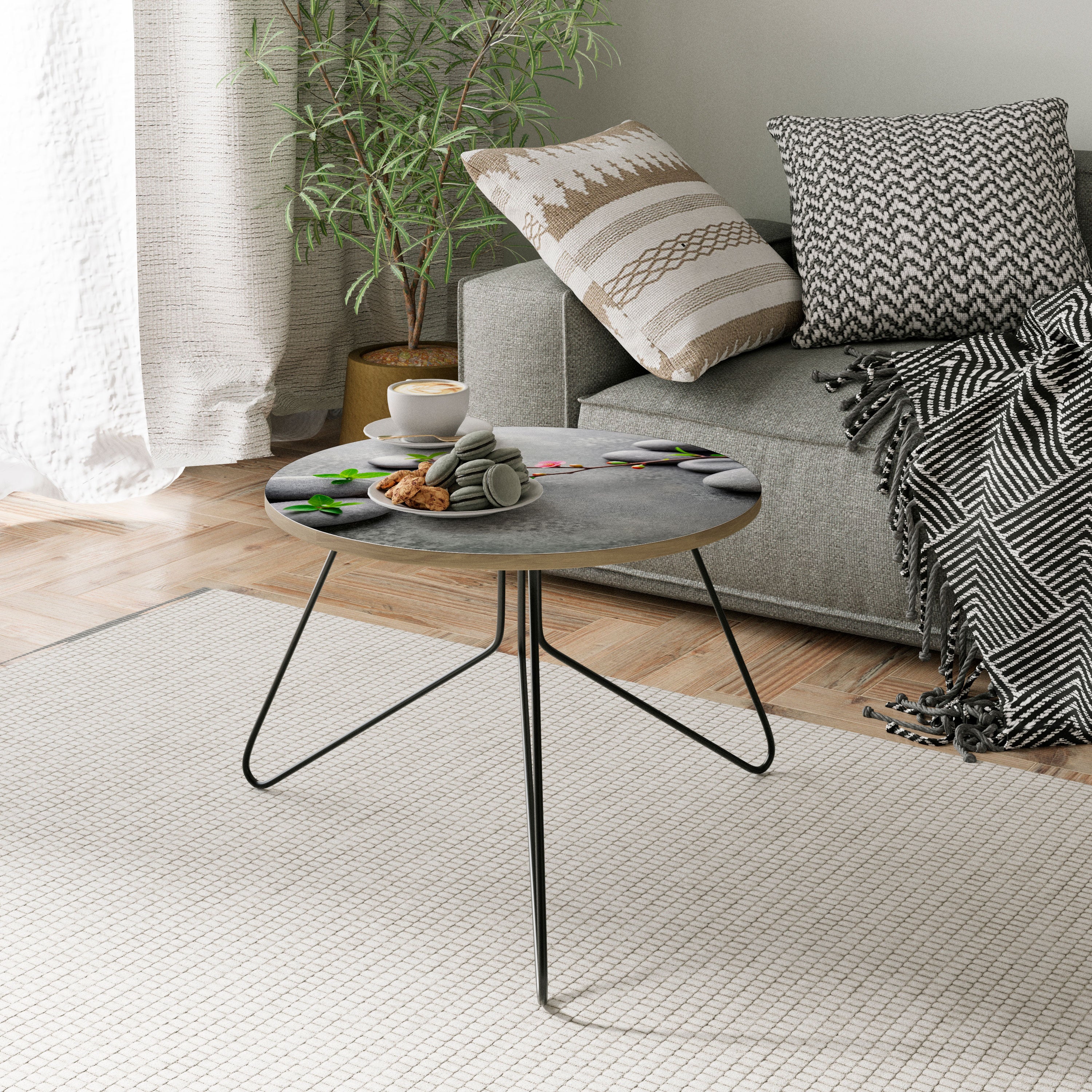 STONES AND BLOSSOMS Couchtisch