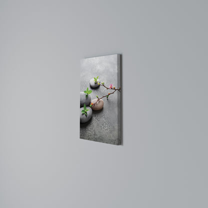 STONES AND BLOSSOMS Vertical Canvas Print