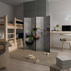 STONES AND BLOSSOMS Dekorativer Paravent - 4-teilig