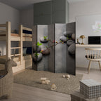 STONES AND BLOSSOMS Decorative 5-Panel Room Divider