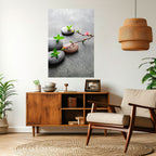 STONES AND BLOSSOMS Selbstklebendes Poster - Hochformat