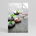 STONES AND BLOSSOMS Selbstklebendes Poster - Hochformat