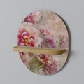 PEONY WHISPER Oval Art Shelf In Oak Effect