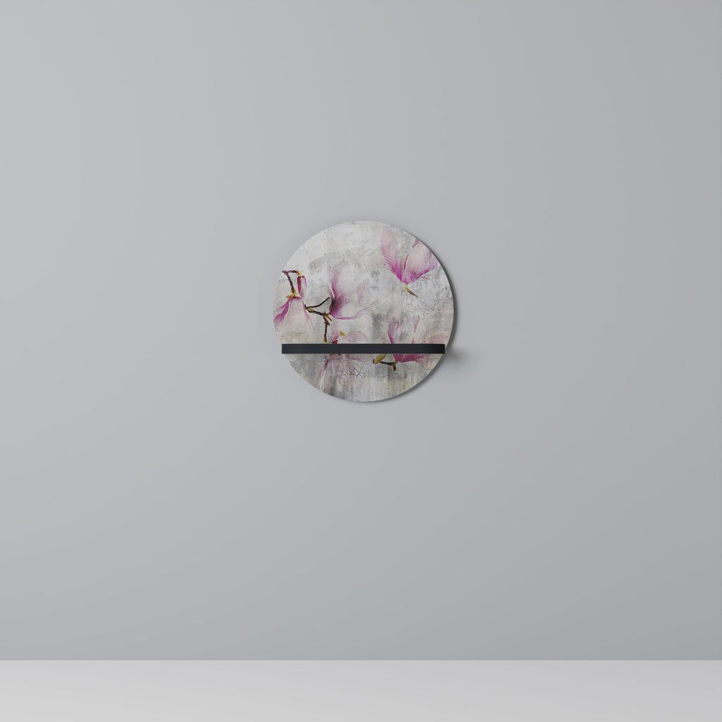 PEONY WHISPER Rundes Kunstregal in Schwarz