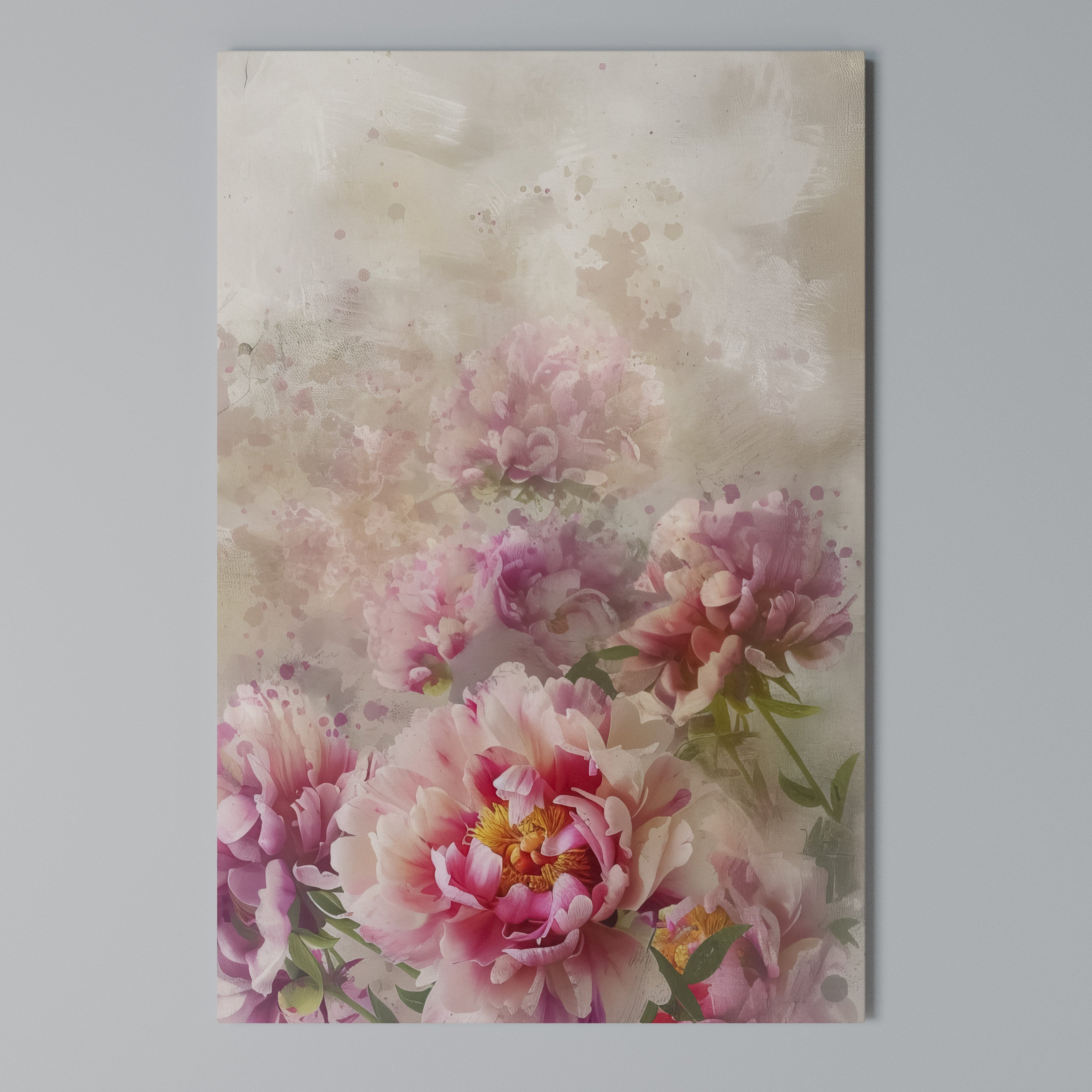 PEONY WHISPER Vertical Canvas Print