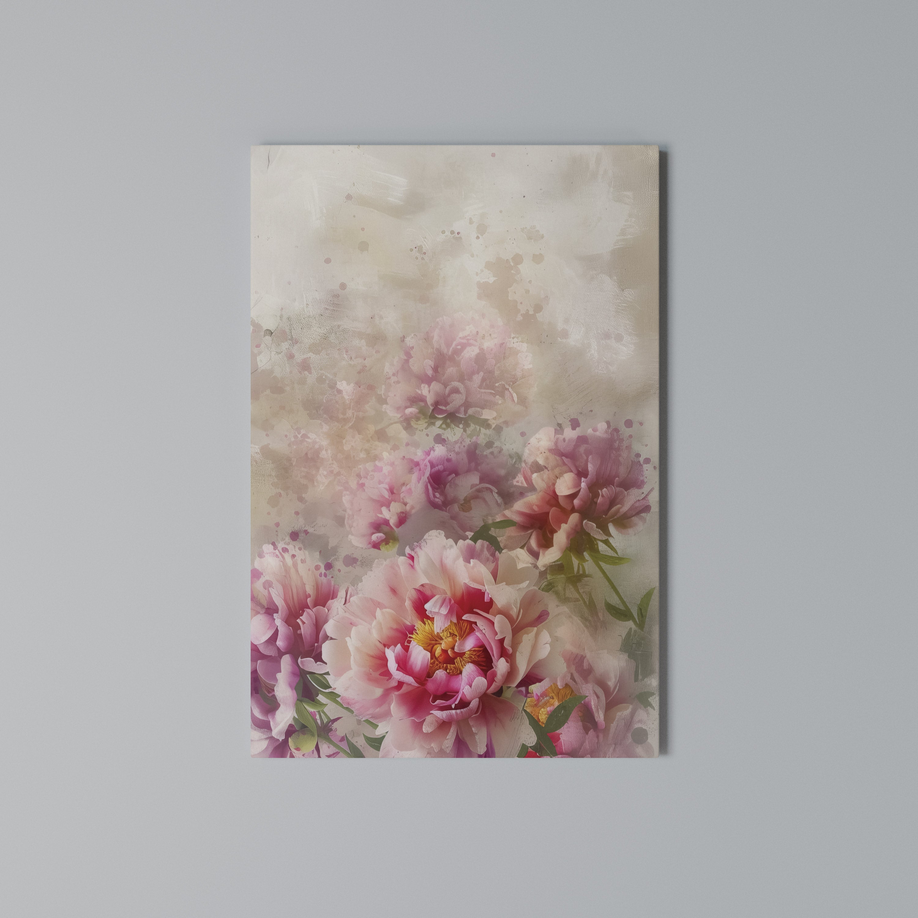 PEONY WHISPER Vertical Canvas Print