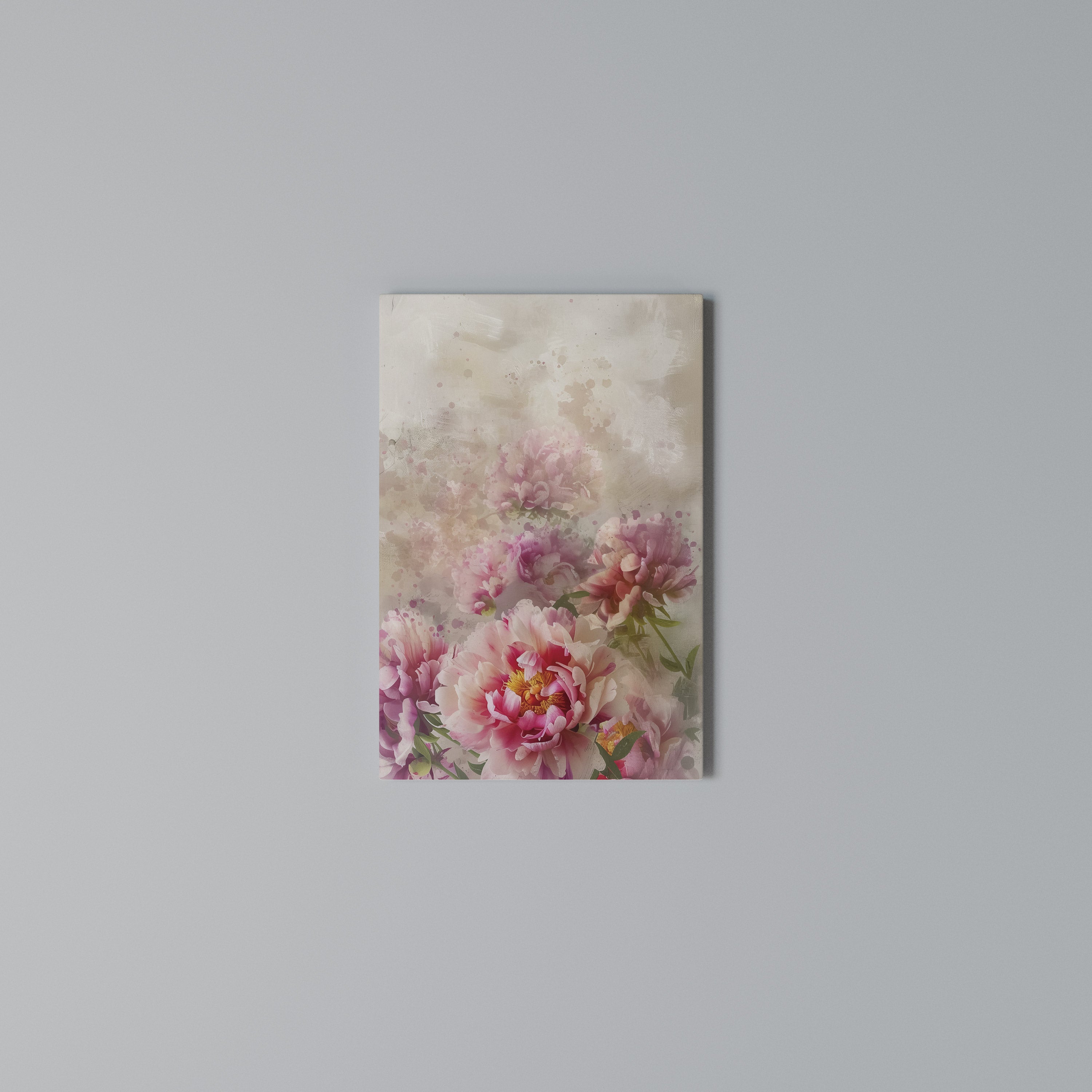 PEONY WHISPER Vertical Canvas Print