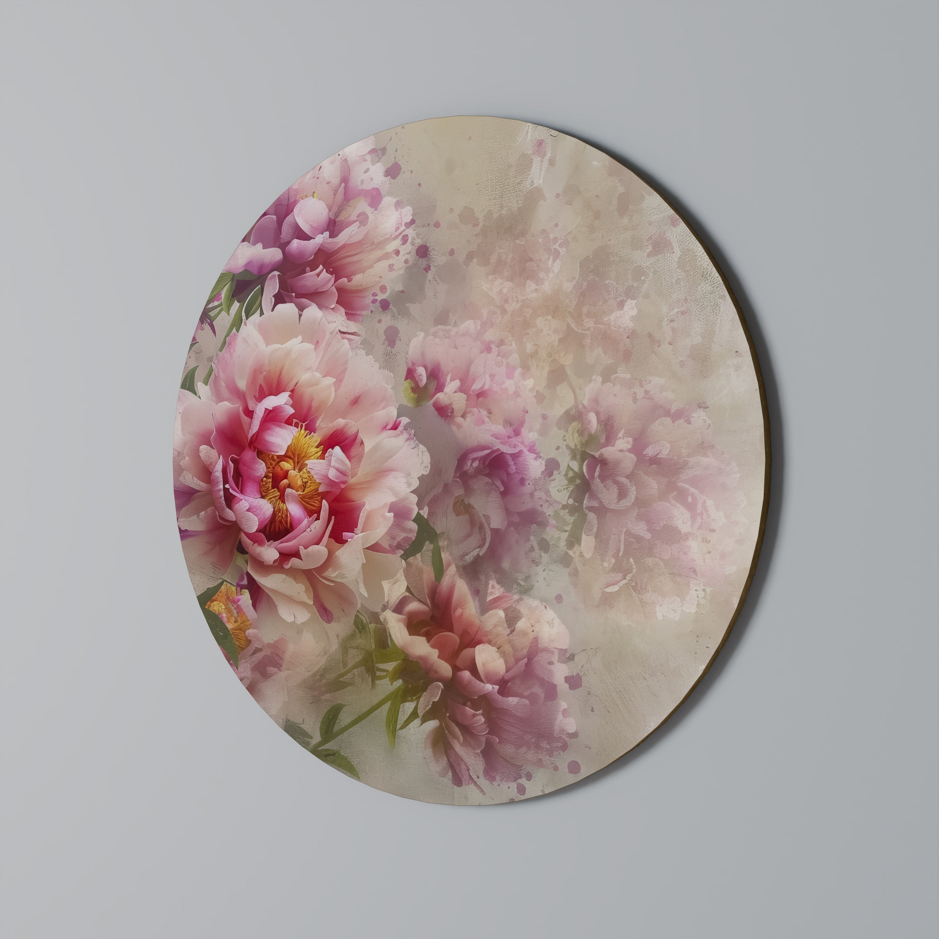 PEONY WHISPER Runde Wandkunst