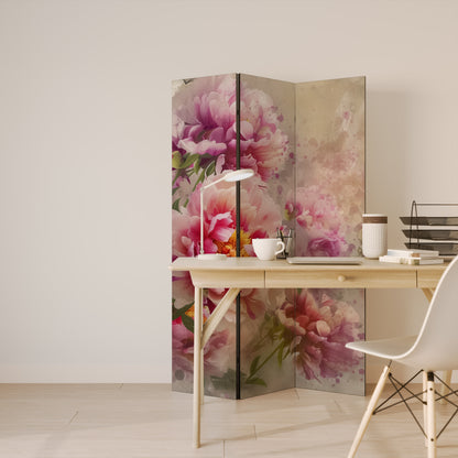 PEONY WHISPER 3-Panel Room Divider