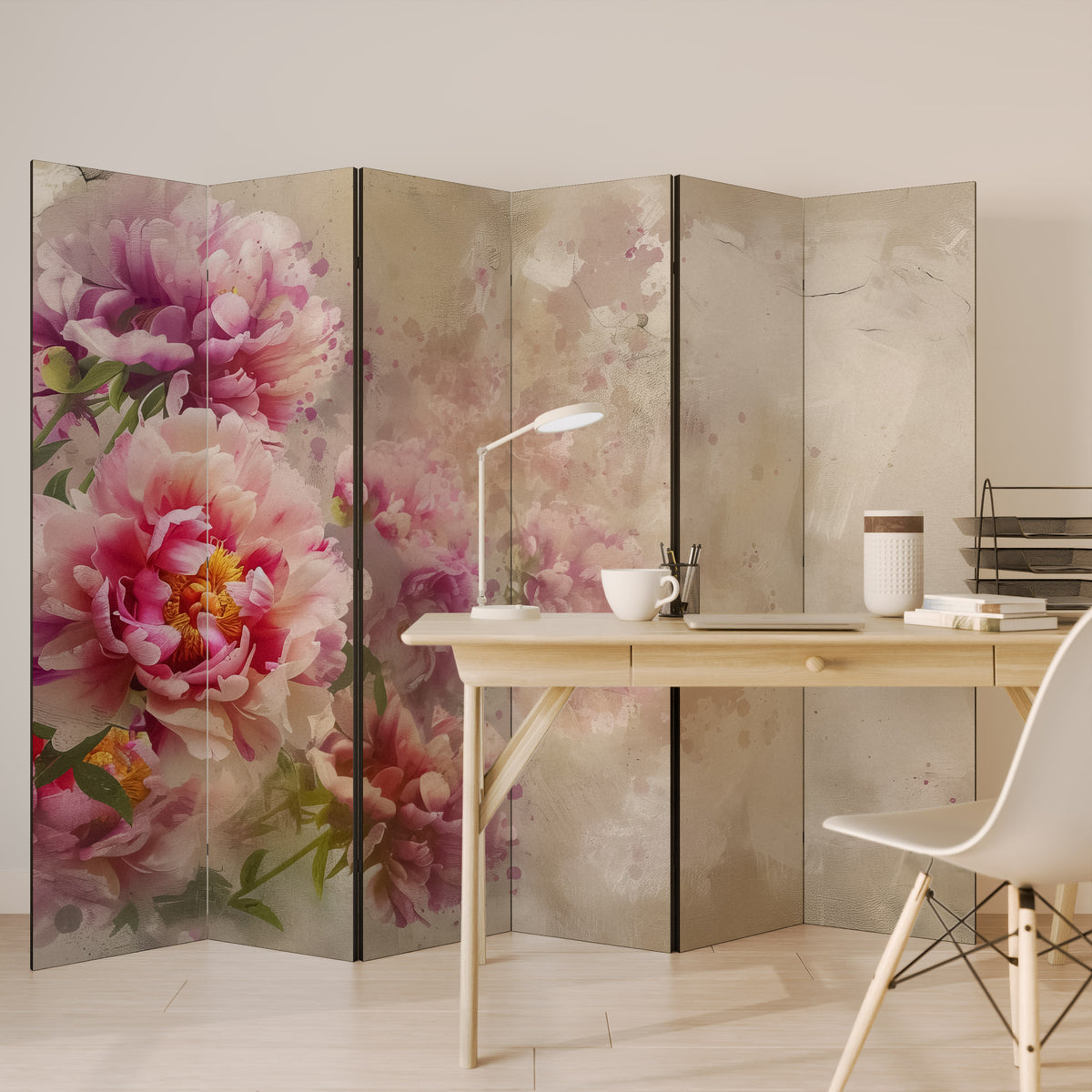 PEONY WHISPER 6-teiliger Paravent