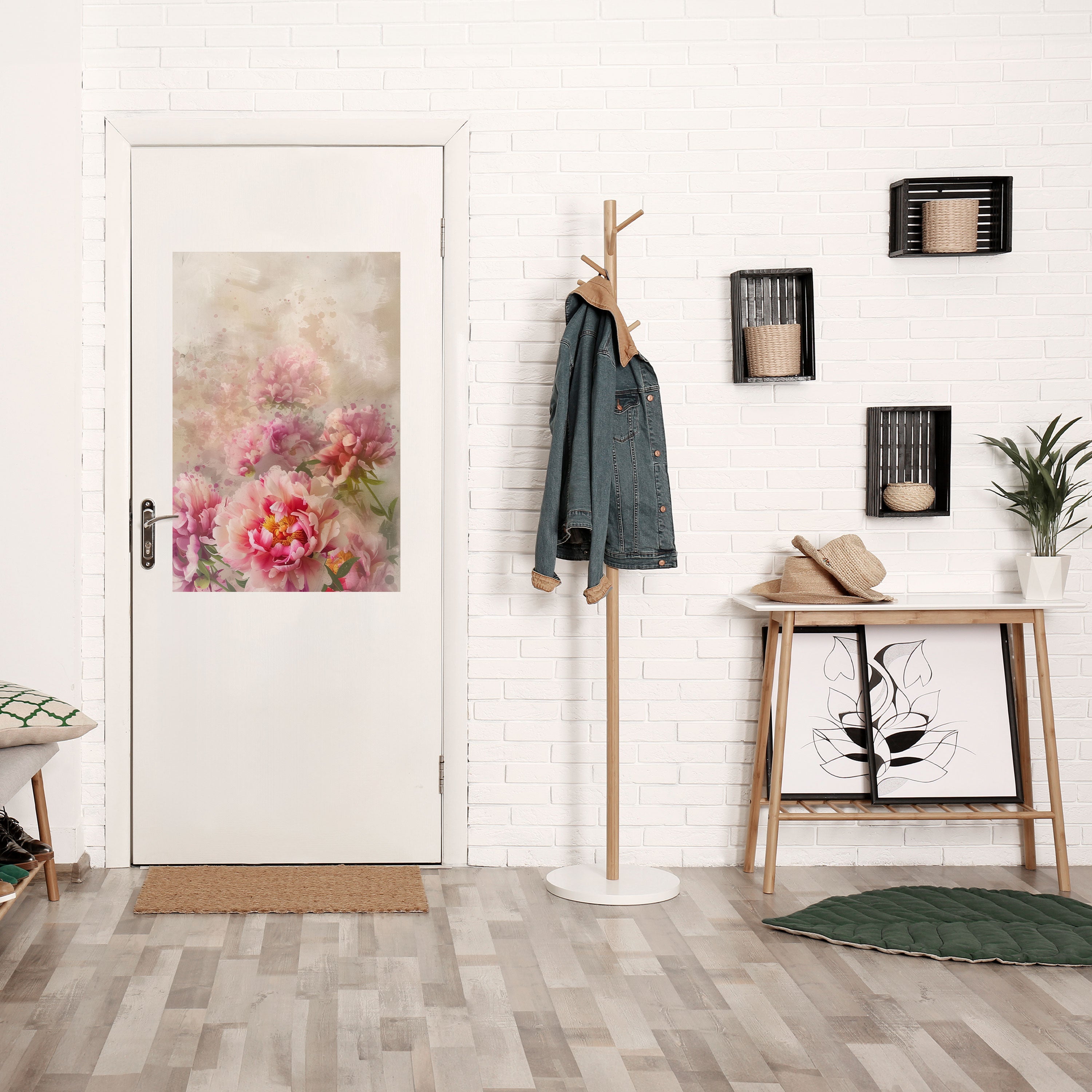 PEONY WHISPER Vertikales Poster zum Abziehen und Aufkleben