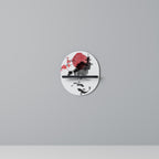 CHERRY SHADOWS Ovales Kunstregal in Schwarz