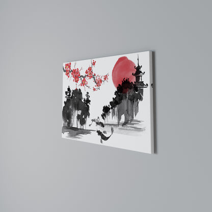 CHERRY SHADOWS Horizontal Canvas Print